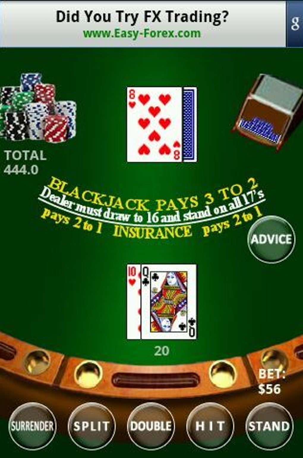 Blackjack Arayüzü